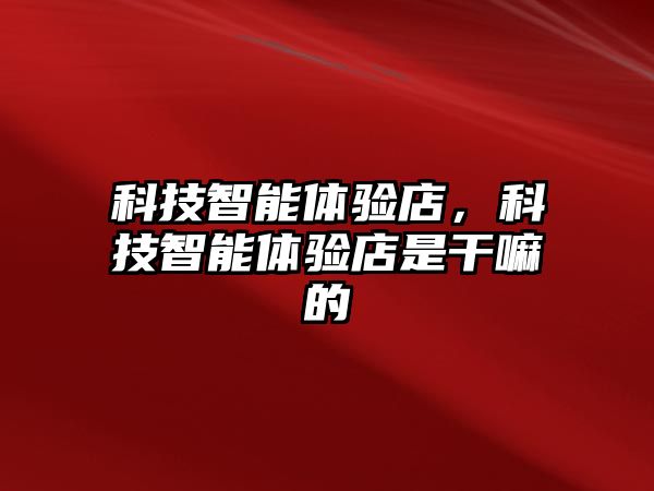 科技智能體驗(yàn)店，科技智能體驗(yàn)店是干嘛的